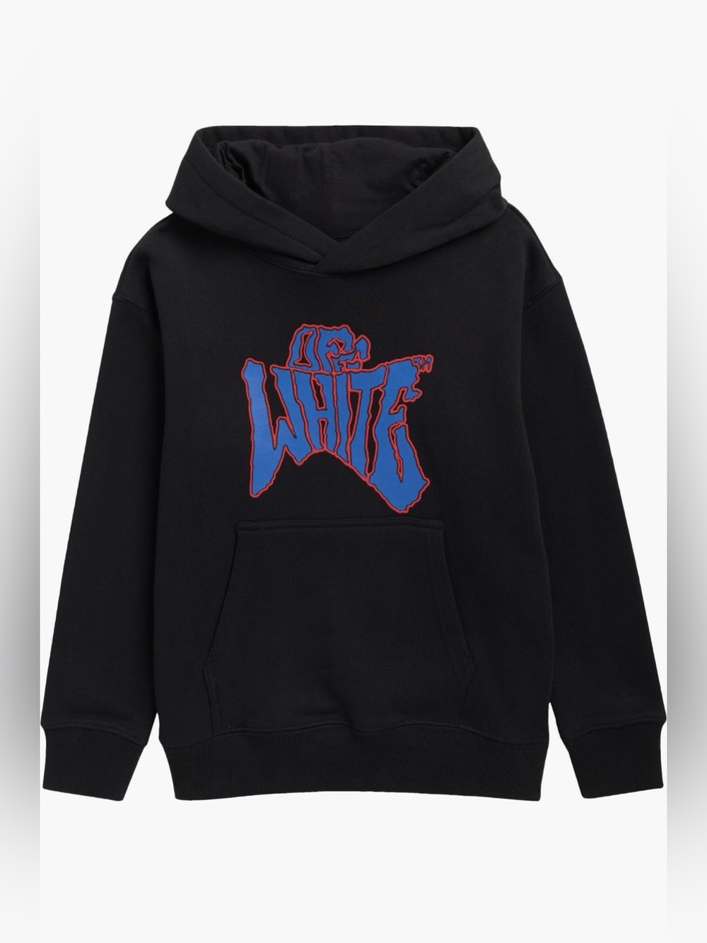 OFF-WHITE graffiti logo cotton boys hoodie